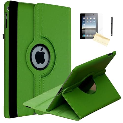 JKYTEC Case for iPad 9th 8th 7th Generation 10.2 inch Smart Cover Rotating Stand Auto Wake up Sleep for A2602 A2603 A2270 A2428 (Green)