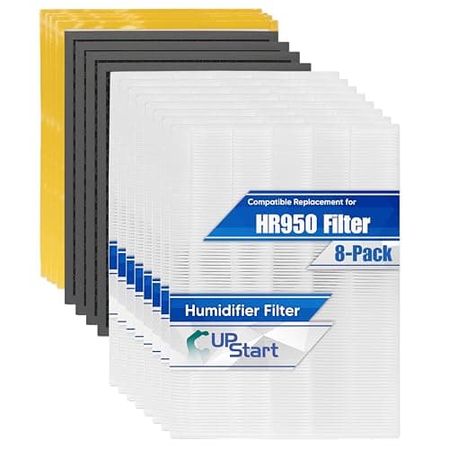 8-Pack 1712-0093-00 Kit for Winix HR950 Filter Replacement - Compatible with Winix HR 950 Pet Filters Air Purifier HEPA H13 with Winx Honeycomb Activated Carbon & Pre-Filters Parts PreFilters