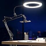 UBeesize 10" Ring Light with Overhead Phone Mount, LED Selfie Light with Stand and Phone Holder, Desk Light for iPhone, Desk Tripod for Video Recording, YouTube, TikTok, Live Stream, Cooking, Vlog
