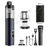 Car Vacuum, Powerful 19000pa Handheld Cordless Vacuum Cleaner with Suction, Blowing, Brush, and Lighting, Rechargeable Type-C, 5-in-1 for Home and Auto Use
