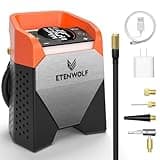 ETENWOLF Zephyr S5 Heavy-Duty Tire Inflator Portable Air Compressor, 160PSI &15600mAh Cordless Air Pump with LED Light for Car Tires, Bike, Motorcycle, Balls, Pickups (Vivid Orange)