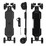 isinwheel Off Road Electric Skateboard with Remote, 3000W Belt Drive Motor, 32 MPH Top Speed & 28 Miles Range, Electric Longboard for Adults with Ambient Light,IP54 Off-Road Electric Longboard