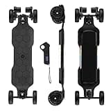 isinwheel Off Road Electric Skateboard with Remote, 3000W Belt Drive Motor, 32 MPH Top Speed & 28 Miles Range, Electric Longboard for Adults with Ambient Light,IP54 Off-Road Electric Longboard