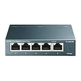 TP-Link TL-SG105, 5 Port Gigabit Unmanaged Ethernet Switch, Network Hub, Ethernet Splitter, Plug & Play, Fanless Metal Design, Shielded Ports, Traffic Optimization
