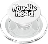 Knucklhead Black n White Text PopSockets PopGrip for MagSafe