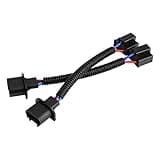 Generic H4 to 9007 Headlight Adapter Reliable Headlight Conversion Cable Kit for Aftermarket LED and Headlights Black PVC Material 2pcs