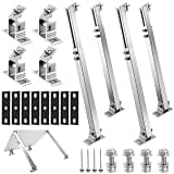 DETYI Adjustable Solar Panel Tilt Mount Brackets - 14-27 Inch Aluminum Adjust Solar Panel Mount for 100W-450W Panels, Heavy Duty Solar Panel Stand for RV Roof, Boat, Camping, Wall and Ground, 2 Pack