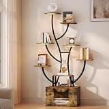 YITAHOME Tall Bookshelf with LED Light