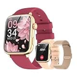 cyanyu Smart Watches for Men Women,Fitness Tracker - Three Straps,Gold
