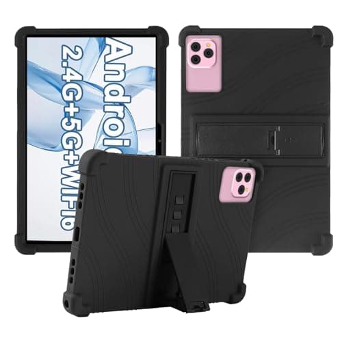 Case for ICONLINK ZB32A 10.1 inch,Soft Silicone Protector Cover,Kids Friendly,Adjustable Stand Tablet Cover,4 Corners Thicken Shockproof,Black