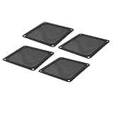 Generic PC Fan Dust Filter Grills 120mm PVC Computer Cooler Fan Dust Mesh, 4PCS Magnetic Frame Filter for PC Case Power Supply, Fine Filtration and Noise Reduction, Easy Installation (Black)