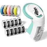 EazeID Embossing Label Maker with 15 Rolls 3/8 Inch Label Tapes, Embossed Label Maker Machine with Tapes, Retro 3D Vintage Embosser Labeler for Home Gifts, DIY Crafting Scrapbooking Supplies