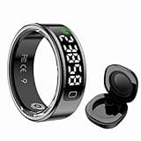 Yihou Smart Ring for Women Health Ring Fitness Tracker with Pedometer Heart Rate Monitor Screen Display Prayer Count No Subscription Fee for Android iOS Black 7