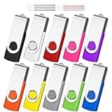 AreTop 32GB Flash Drive, Pack of 10 USB Drive, Portable Keychain Lanyard Thumb Drive for Date Storage, Jump Drive Colorful Multipack, USB2.0 USB Flash Drive 10 Pack(10 Pack 32GB, Mix-Colors)