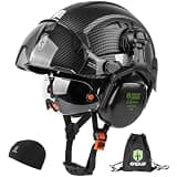 GREEN DEVIL Hard Hat Safety Helmet with Visor and Ear Muffs Men Women Vented Work Hardhat ANSI Z89.1 Cascos De Construccion for Industrial Construction Forestry