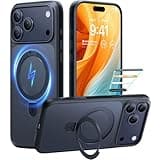 TORRAS Ostand Magnetic for iPhone 17 Pro Case, Fit for MagSafe, 4X Military Drop Protection, Camera Control, Slim Phone Case for iPhone 17 Pro with Kickstand, Translucent Matte Cover 6.3", Black