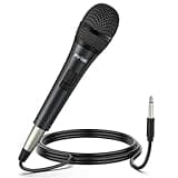 FIFINE Karaoke Microphone, Dynamic Vocal Microphone for Speaker, 6.35MM Wired Handheld Mic with On and Off Switch and 14.8ft Detachable Cable-K6