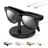 Charging Stand with USB Type C Charging Cable for Ray-Ban Headliner/Skyler/Wayfarer (Black)