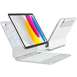 ZYNTHRALIX for iPad 11th (A16, 2025)/10th Generation Case with Keyboard, Upgraded Magic-Style Keyboard for iPad 11th/10th 10.9", 11-Color Backlit, Smart Trackpad with Pencil Buckle, Flat White