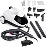 Sweepcent High Temperature Steam Cleaner, White, 1500 Watts, Wheel Design, For Various Surfaces in Kitchen, Bathroom and Industrial Appliance, Model S6-2