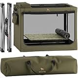 Noah & Paw Collapsible Dog Crate 42 Inch, XXL Dog Crate for XXL, XL, Large Breeds, Travel Kennel for Car, Includes Pet Mat for Pet Cage, 2 Storage Pockets, Handbag, 10mm Locking Zippers 42 * 31 * 31