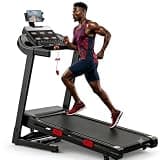 Treadmill with 15% Auto Incline, 3.5 HP Folding for Home Running, 9 MPH Max Speed, 300 lbs Weight Capacity, Bluetooth Speaker
