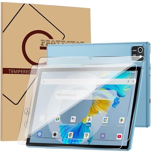Doemoil 2 Pack Screen Protector for HNVHNV K10 /Aiprotablet K10/kelankeke K10 10 inch Android Tablets Tempered Glass Film Guard