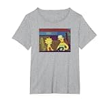 The Simpsons Marge & Lisa Driving V2 T-Shirt, Women's Plus, Heather Grey, 4X