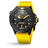 UNDONE Aquadeep Automatic Dive Watch for Men 43mm 500M Water Resistance Wristwatch Diver for Men with Rubber Strap (Black Dial | Yellow Rubber Strap)