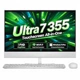 Dell 24 All-in-One Desktop Computer 2026, Intel Core Ultra 7 355, 23.8" Anti-Glare FHD (1920x1080) Touchscreen, 32 GB DDR5-5600MT/s, 2 TB SSD, Copilot+ PC, Wi-Fi 7, Bluetooth 6.0, Windows 11 Pro