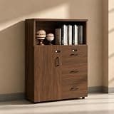YCZYCZ Lateral File Cabinet with Lock, Metal Office Storage Cabinet, 2 Drawer Lateral File Cabinets for Home Office, A4 Letter Size, Heavy Duty Steel Filing Cabinet for Documents Storage