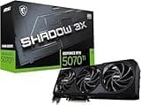 msi Gaming RTX 5070 TI 16G Shadow 3X OC Graphics Card (16GB GDDR7, 256-bit, Extreme Performance: 2497 MHz, DisplayPort x3 2.1a, HDMI 2.1b, NVIDIA Blackwell Architecture)