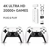 2026 Edition Retro Game Console 128GB, Preloaded 20,000+ Classic Retro Games, Plug & Play 4K HDMI TV Gaming System, 2 Pack Wireless Controllers, Portable Handheld Nostalgia Video Game Console