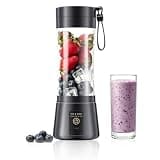 Cordless Portable Small Smoothies Blender - 380ML Rechargeable & Cordless Personal Size Blender, BPA Free Traveling Juice Cup, Efficient Blendingng Speed Suitable in Travel/Home/Gym
