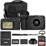 Canon EOS R6 V Mirrorless Camera | USA Model | with RF 24-50mm f/4.5-6.3 is STM Lens + SanDisk Extreme Pro 128GB Memory Card + Extra Replacement Battery + HDMI Cable + Camera Case (15pc Bundle)