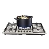 33 Inch Gas Cooktop, 5 Burner Propane Stovetop, Stainless Steel Gas Stove for Home Kitchen Restaurants Hotels