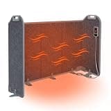 Under Desk Heater for Office, Foldable Space Heater Plus Size 5-Fold, Quiet for Leg, Foot Ankles, Portable Foot Warmer with 12H Timer & 8 Heat Levels, No Odor Anti-tilt, Auto Shut Off