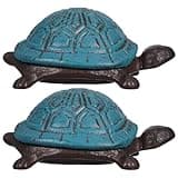 Toddmomy 2pcs Key Hider Outdoor Turtle - Turtle Statues Key Box - Small Animal Statue for Porch, Shelf, Patio - Hidden Storage for Money, Jewelry, Valuables