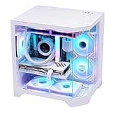 Qehi Prebuilt Gaming PC, Ryzen 7, RX 9060 XT 8GB, 16GB DDR4 RAM,512GB SSD, WiFi 6, 6 RGB Fans,Sea View Room High-Performance Desktop Computer Tower for Games, Streaming, Video Editing & Workstation