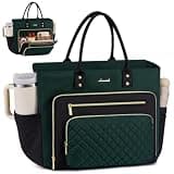LOVEVOOK Laptop Tote Bag for Women With Large Cup Holder, Work Bags Teacher Nurse Computer Bag, 15.6 Inch Professional Briefcase Business Travel Large Purses Handbag, Diaper Bag With Multi-Pockets