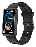 HUAKUA Fitness Tracker No Bluetooth No APP No Phone Needed, Fitness Watch for Men Women Parents IP68 Waterproof with Full Touch Screen Steps Calories Counter Sleep Tracker Alarm Clocks (Black)