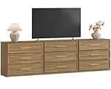SICOTAS Night Stand Set 3 Oversized Extra Large Nightstands Set of 3 Tall Bedside Side End Table with 3 Drawers Storage Modern Tables Wide Night Stands TV Stand for Bedroom Sofa Office