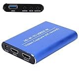 Capture Card Supporting 4K 1080P Record, Video Capture Card Delivering 60fps Smooth Frame, Usb3.0 Hdmi Recorder for Game Live Streaming Use