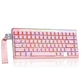 Aula Hero 75 HE Wireless Mechanical Keyboard,Tri-Mode BT 5.0/2.4GHz/USB-C Pink Creamy Keyboard,75% Hall Effect Keyboard,RGB Gaming Keyboards,Computer Keyboards Compatible w/Win/Mac Gamers