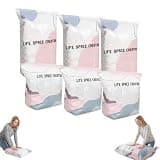 No-pump Large Vacuum Storage Compression Bag (Medium*3+1 Large*3)