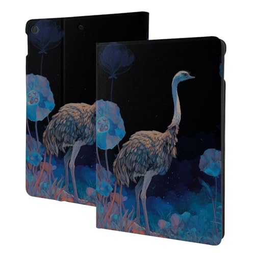 IYOVI case for ipad,Cute Ostrich Print Protective Shockproof Cover, IPad 7th 10.2"