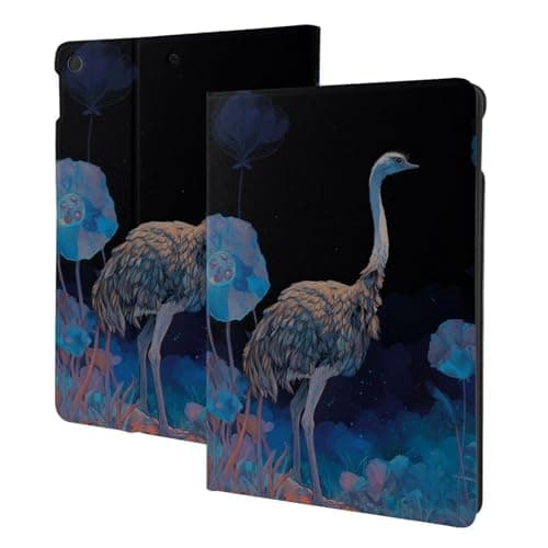 IYOVI case for ipad,Cute Ostrich Print Protective Shockproof Cover, IPad 7th 10.2"