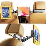 LISEN for iPad Holder Car Road Trip Essentials Travel Activities for Toddler Kids Gifts, Car Accessories for Women Moms Truck Interior 3in1 Tablet Holder for Back Seat Car Camping Headrest Organizer