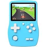 32 Bit Handheld Games for Kids Preloaded 139 Video Games, Portable Video Gaming Player with 3.0" IPS Screen and Rechargeable Battery, Mini Travel Games Electronic Gifts Toys for Boys Girls, Blue