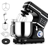 7.5 QT Stand Mixer, 10-Speed Tilt-Head Electric Mixer with Stainless Steel Bowl, Dough Hook, Whisk, Beater, Splash Guard – Powerful 660W Motor for Baking, Whipping & Mixing, Black